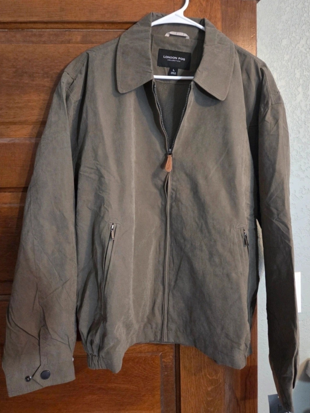 London Fog Men's Olive Green Zip Jacket